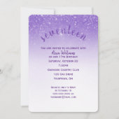 Glitter Confetti 17e verjaardagsfeestje Kaart (Voorkant)