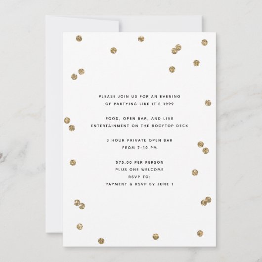 Glitter Confetti | 20 jaar reünie Kaart (Achterkant)