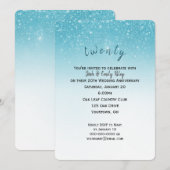 glitter confetti 20th bruiloft kaart (Voorkant / Achterkant)