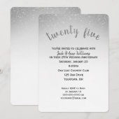 glitter confetti 25th bruiloft kaart (Voorkant / Achterkant)