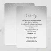 glitter confetti 30th bruiloft kaart (Voorkant / Achterkant)