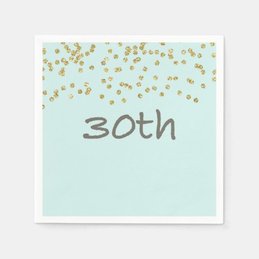 Glitter Confetti 30th Servetten (Voorkant)