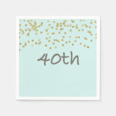 Glitter Confetti 40th Servet (Voorkant)