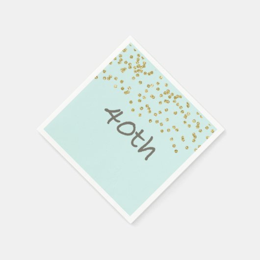 Glitter Confetti 40th Servet (Hoek)