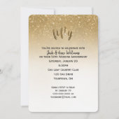 glitter confetti 50th bruiloft kaart (Voorkant)