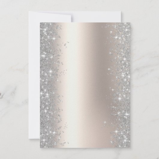 Glitter Confetti Ballonnen Champagne 30e Verjaarda Kaart (Achterkant)