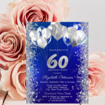 Glitter Confetti Ballonnen Navy Blauwe 60e Verjaar