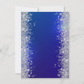 Glitter Confetti Balloons Navy Blue 60e Verjaardag Kaart (Achterkant)