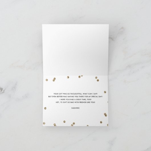 Glitter Confetti bedankkaart (Binnen)