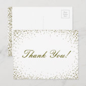 Glitter Confetti Bedankt Briefkaart (Voorkant / Achterkant)
