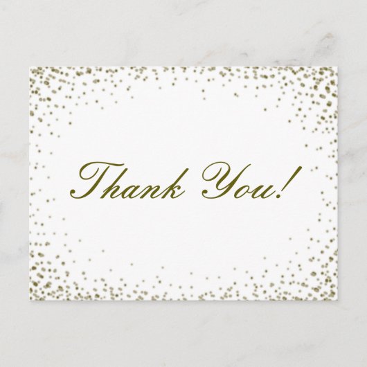 Glitter Confetti Bedankt Briefkaart (Voorkant)
