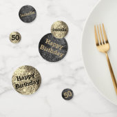 Glitter Confetti Black and Gold Birthday (Groep)