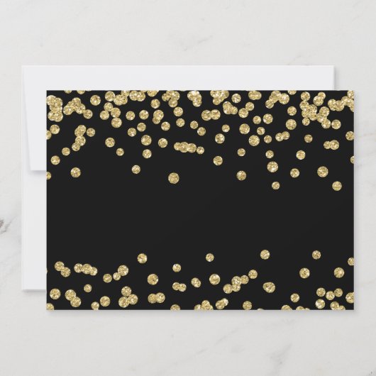 Glitter Confetti Black Kaart (Achterkant)