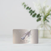 Glitter Confetti Bloemenbezem Visitekaartje (Staand voorkant)