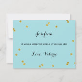 Glitter Confetti Blue | Bridesmaid Kaart (Achterkant)