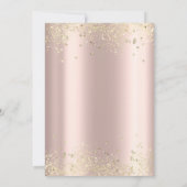 Glitter Confetti Crown Roos Goud 60e Verjaardag Kaart (Achterkant)