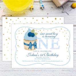 Glitter Confetti Cupcake 1e verjaardag Kaart