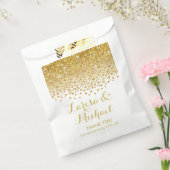 Glitter Confetti Douche Bruiloft Goud Wit Bedankzakje (Gezegeld)