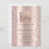 Glitter Confetti Dust Roos Gold 18th Birthday Kaart (Voorkant)