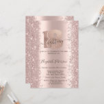 Glitter Confetti Dust Roos Gold 18th Birthday Kaart<br><div class="desc">Een modern,  chic en glamoureus met glitter confetti op een gouden achtergrond van het roos.</div>