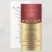 Glitter Confetti Faux Folie Wedding Programme Programmakaart (Voorkant / Achterkant)