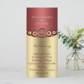 Glitter Confetti Faux Folie Wedding Programme Programmakaart (Staand voorkant)