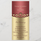 Glitter Confetti Faux Folie Wedding Programme Programmakaart (Voorkant)