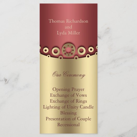 Glitter Confetti Faux Folie Wedding Programme Programmakaart (Voorkant)