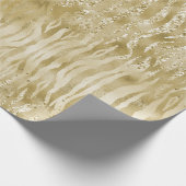 Glitter Confetti Glitzy Zebra Afdrukken Cadeaupapier (Hoek)