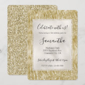 Glitter Confetti Glitzy Zebra Afdrukken Kaart (Voorkant / Achterkant)