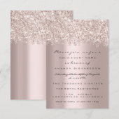 Glitter Confetti Gray Roos Bridal Sweet 16th Kaart (Voorkant / Achterkant)