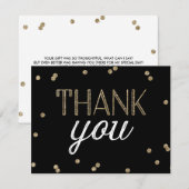 Glitter Confetti - Hartelijk dank Bedankkaart (Voorkant / Achterkant)
