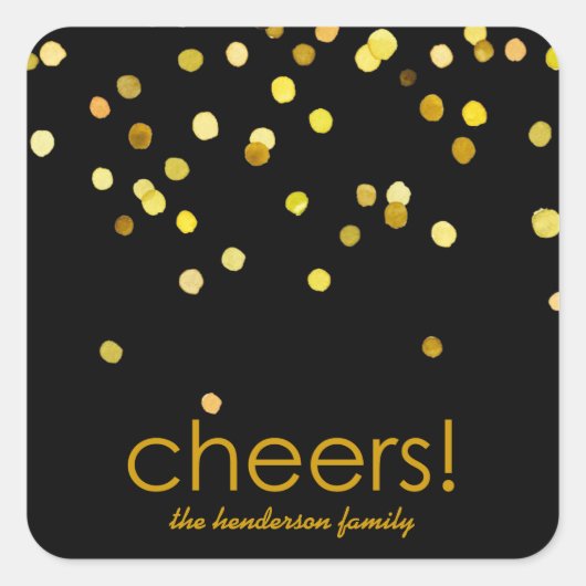 Glitter Confetti Holiday Sticker (Voorkant)