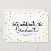 Glitter Confetti laat het Afstuderen vieren Kaart (Voorkant)