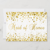 Glitter Confetti | Maid of Honor Kaart (Voorkant)