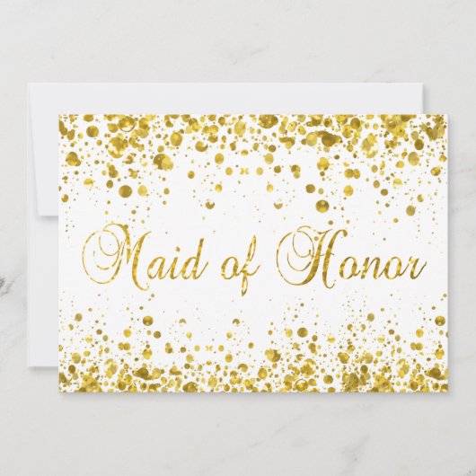 Glitter Confetti | Maid of Honor Kaart (Voorkant)