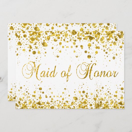 Glitter Confetti | Maid of Honor Kaart (Voorkant / Achterkant)