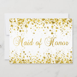 Glitter Confetti | Maid of Honor Kaart