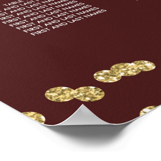 Glitter Confetti Marsala Poster (Hoek)