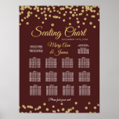 Glitter Confetti Marsala Poster (Voorkant)