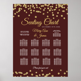 Glitter Confetti Marsala Poster