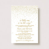 Glitter Confetti Neutraal Baby shower Kaart