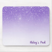 Glitter-Confetti op Paars Muismat (Voorkant)