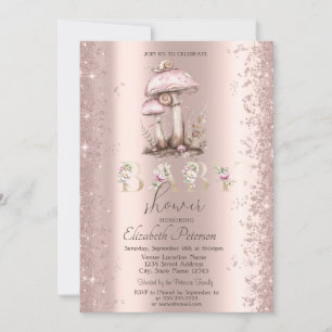 Glitter Confetti Paddenstoelen Snail Baby shower Kaart