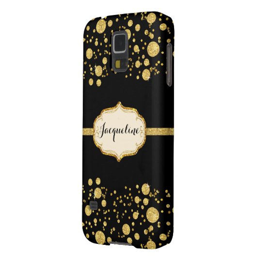 Glitter Confetti poka Dots Sparkle Case-Mate Samsung Galaxy Hoesje (Achterkant Links)