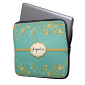 Glitter Confetti poka Dots Sparkle Laptop Sleeve (Voorkant Links)