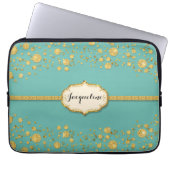 Glitter Confetti poka Dots Sparkle Laptop Sleeve (Voorkant)
