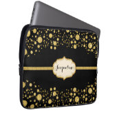 Glitter Confetti poka Dots Sparkle Laptop Sleeve (Voorkant Rechts)