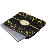 Glitter Confetti poka Dots Sparkle Laptop Sleeve (Voorkant onderkant)
