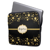 Glitter Confetti poka Dots Sparkle Laptop Sleeve (Voorkant Links)